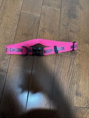 Harley-Davidson Hot Pink Adjustable Web Dog Collar with Black Buckle